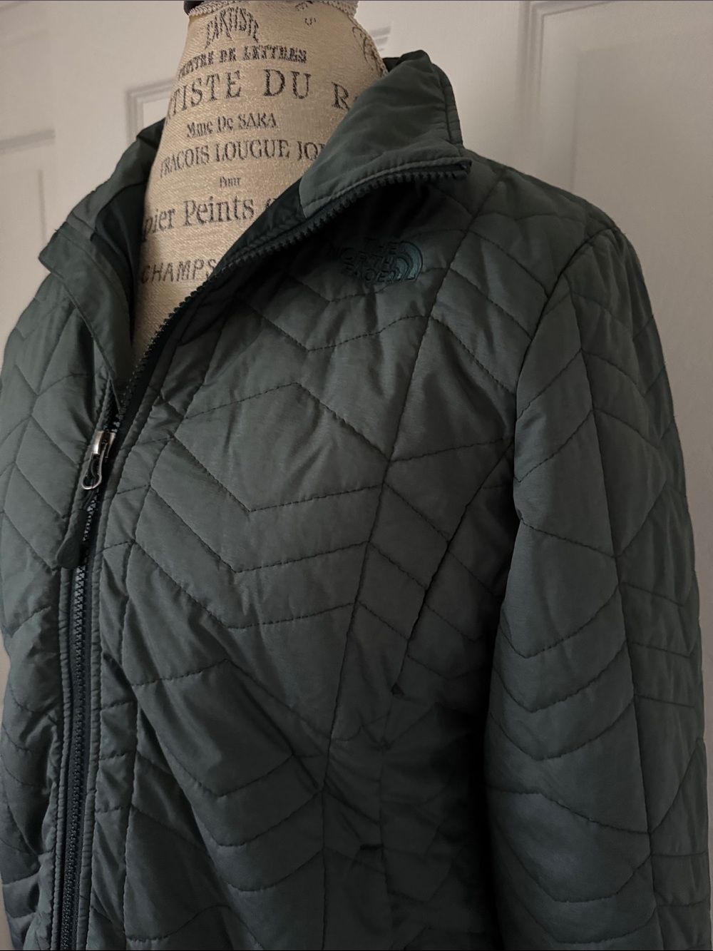 The North Face Women’s Quilted Puffer Jacket — Green. Size Medium.